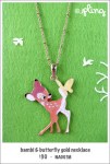 NA0038 – bambi & butterfly&nbsp;necklace