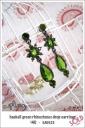 EA0022 - Haskell green rhinestones drop earrings