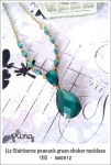 NA0012 – Liz Clairborne peacock green choker&nbsp;necklace