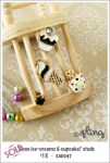 EA0047 – ‘i love ice-creams & cupcake!’ studs