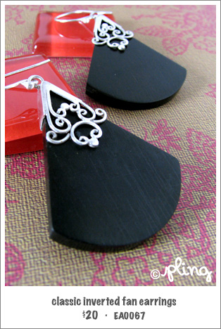 EA0067 - classic inverted fan earrings