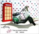NA0092 - ‘i love my vespa!’ necklace