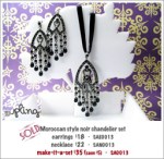 SA0013 – Morrocan style noir chandelier&nbsp;set