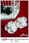 EA0013 – crotchet bloom studs (white) / lace flower studs&nbsp;(black)