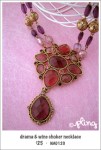 NA0120 – drama & wine choker&nbsp;necklace