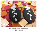 EA0135 – leaf vines on a black wall&nbsp;earrings