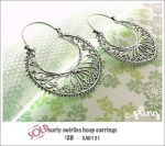 EA0131 – curly swirlies hoop&nbsp;earrings