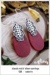 EA0073 – classic red n’ silver&nbsp;earrings