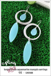 EA0088 - aquamarine marquis earrings