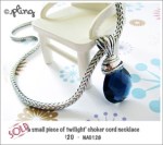 NA0128 – ‘a small piece of twilight’ choker cord&nbsp;necklace