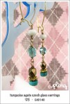 EA0140 – turquoise agate czech glass&nbsp;earrings