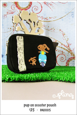 PA0005 - pup on scooter pouch