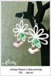 EA0147 – vintage flowers n’ dove&nbsp;earrings