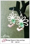 EA0147 – vintage flowers n’ doves&nbsp;earrings