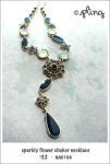 NA0104 – sparkly flower choker&nbsp;necklace