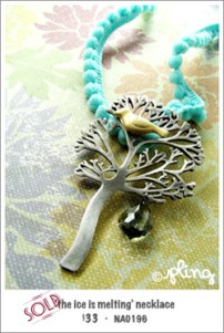 NA0196 - 'the ice is melting' necklace