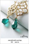 EA0152 – emerald swirls&nbsp;earrings