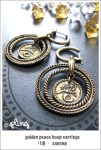 EA0098 – golden peace hoop&nbsp;earrings