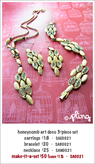 SA0021 - honeycomb art deco 3-piece set