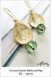 EA0155 – in a sea of green dainty&nbsp;earrings