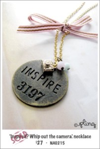 NA0215 - 'Inspired? Whip out the camera.' necklace