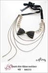 NA0233 – punk chic ribbon&nbsp;necklace