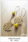 EA0160 – yellow moon&nbsp;earrings