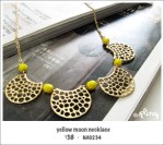 NA0234 – yellow moon&nbsp;necklace