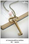 NA0263 – art nouveau gold key&nbsp;necklace