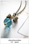 NA0291 – ethereal bow necklace (azure&nbsp;blue)